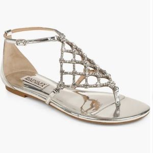 NEW Badgley Mishka • Zoanne embellished rhinestone sandals shoes
